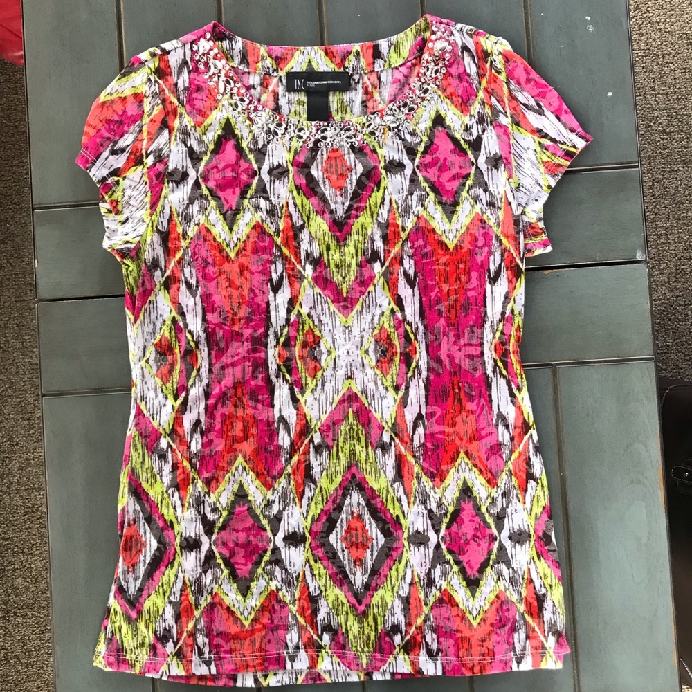 🔴0323:  INC. International concepts -JEWELED NECK